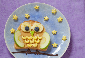 Owl sandwich for the kids