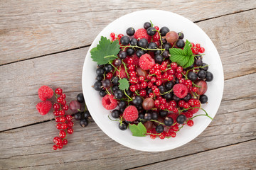Fresh ripe berries plate