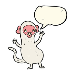 cartoon monkey with speech bubble