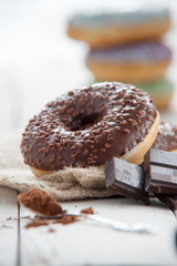 Sweet donut with chocolate