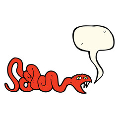 cartoon snake with speech bubble