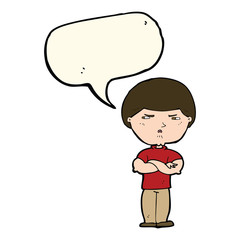 cartoon grumpy man with speech bubble