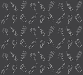 Vector seamless pattern from ice-creams