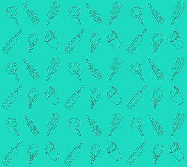 Fototapeta na wymiar Vector seamless pattern from ice-creams
