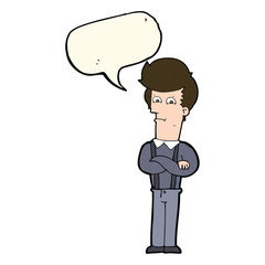 cartoon annoyed man with speech bubble