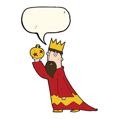 one of the three wise men with speech bubble