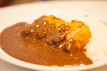 japanese food fry pork curry