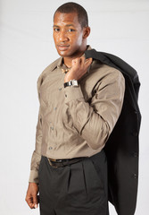 Fototapeta premium Handsome black man in a suit