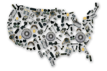 Spare parts map of america