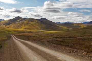 The stones road in Chukotka, Russia