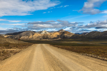 Fototapeta na wymiar The stones road in Chukotka, Russia