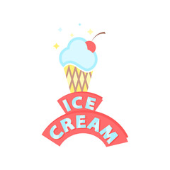 ice cream poster design illustration