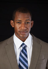 Handsome black man in a suit