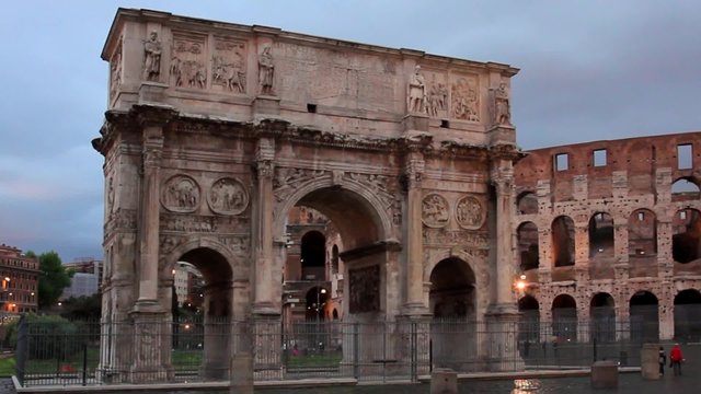 Italy, Rome, Arco di Costantino, Arch of Constantine at the Colosseum