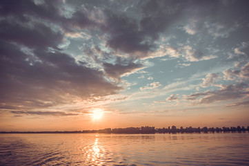 Sunset on the Dnieper