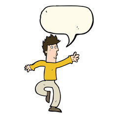 cartoon urgent man with speech bubble