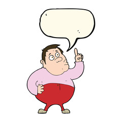 cartoon man asking question with speech bubble