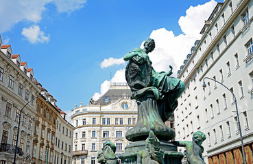 Fototapeta premium Donnerbrunnen, Neuer Markt, Wien