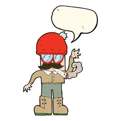 cartoon man smoking pot with speech bubble