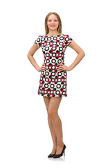 Young woman isolated on white