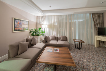 Room interior with modern furniture