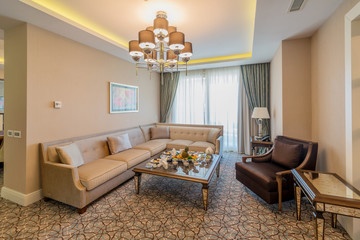 Room interior with modern furniture