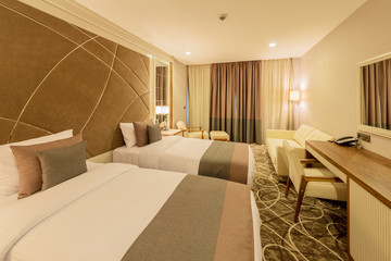 Hotel room with modern interior