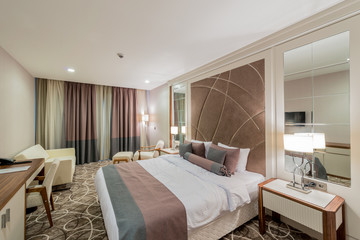 Hotel room with modern interior
