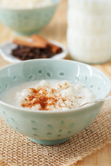 Brazilian dessert canjica of white corn