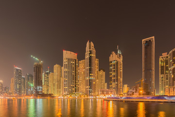 Plakat Dubai - JANUARY 10, 2015: Marina district on January 10 in UAE