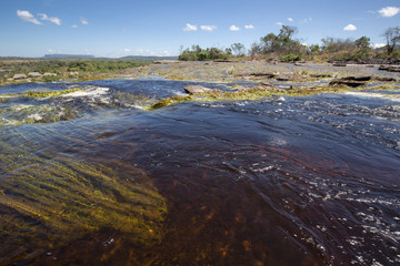 Waterfall in the Canaima Lagoon, Venezuela