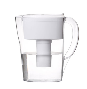 water filter jug isolated on white background