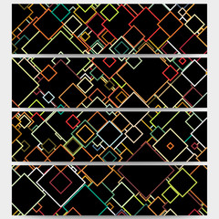 Web banners collection, abstract header layouts. Abstract