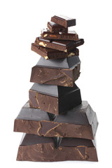 Broken dark chocolate