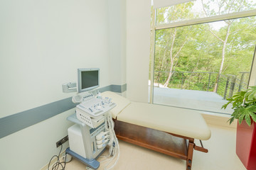 Ultrasound scanning equipment in the hospital