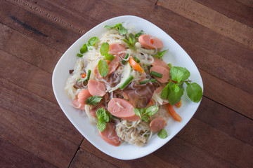 Sausage Salad with vegetable