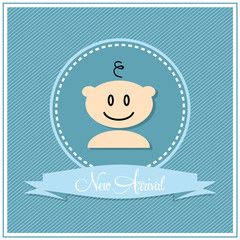 Greeting card for baby girl arrival