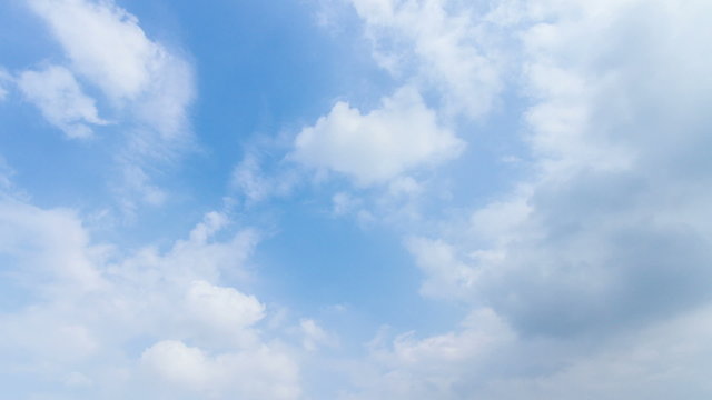  Moving cloud in the blue sky