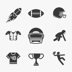 Rugby and american football icons