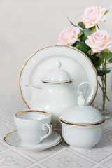 Fototapeta premium Dishes for tea drinking