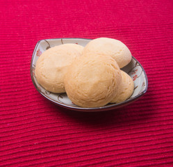 cookies or butter cookies on a background.