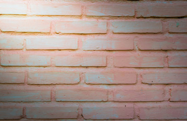 brick wall background  with light from corner