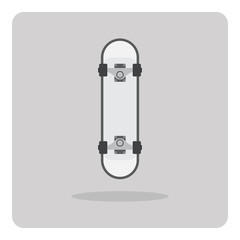 Vector of flat icon, skateboard on isolated background