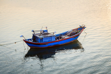 Boat on river in Vietnam