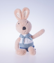 rabbit or bunny toy on a background.