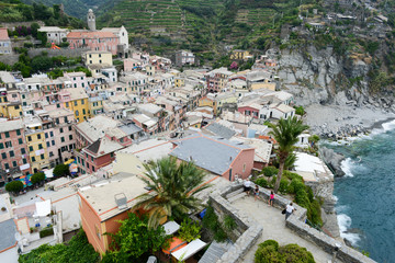 Scenic view of colorful village Vernazza, Italy