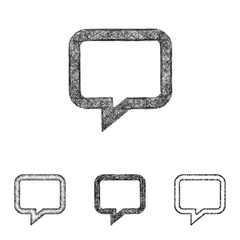 Chat icon design set - sketch line art