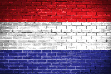 Fototapeta na wymiar netherlands flag,wall texture background