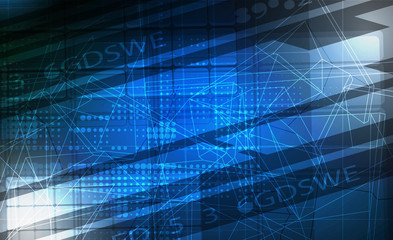 Abstract tech background. Futuristic technology interface. Vecto