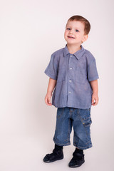 Beautifull little boy full length portrait